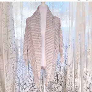 Free people chunky tan cardigan sweater